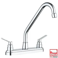 Mezcladora 8" cuello alto para fregadero.