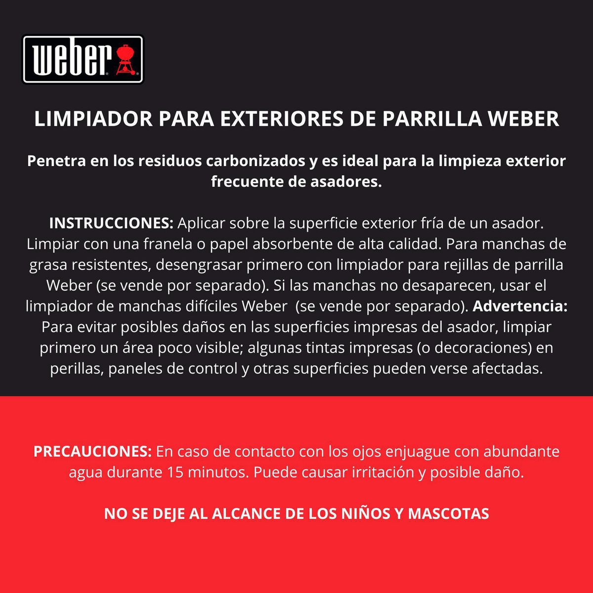Limpiador para Exterior de Asadores 473 Mililitros, marca Weber Traveler - Foto 2