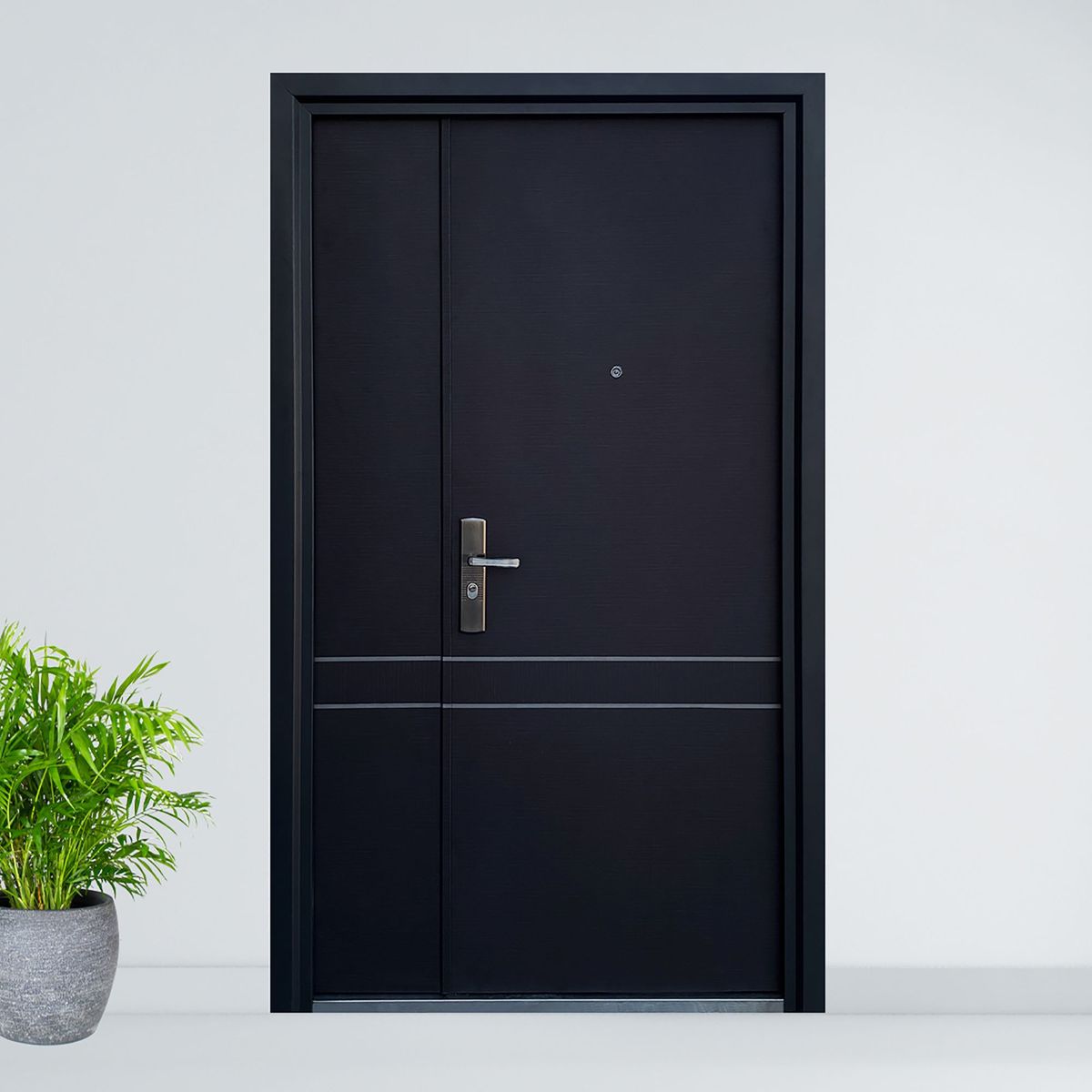 XE - Puerta Seguridad Cali Negra Derecha 120 x 215 cm