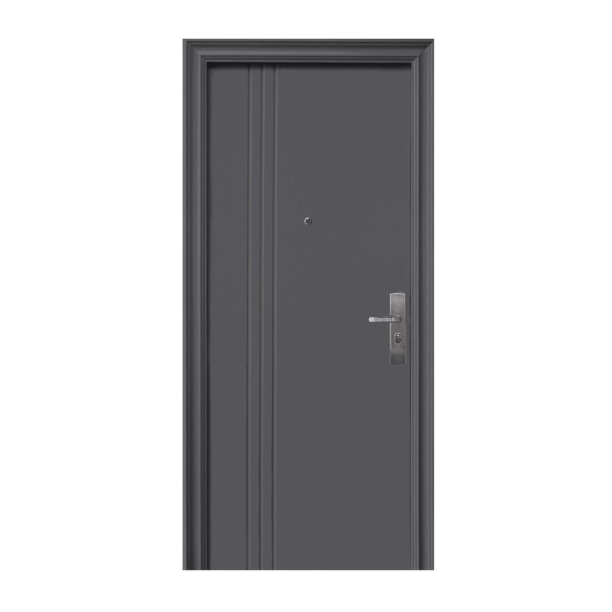 XE - Puerta Seguridad 3 Líneas Gris Oxford Izquierda 95 x 215 cm