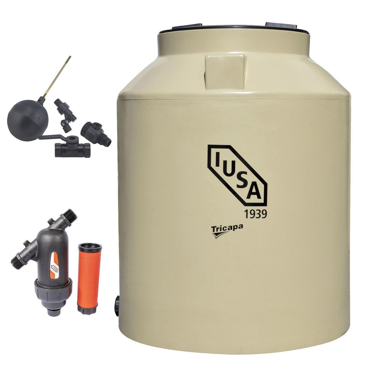 Iusa - Tinaco IUSA 1100 L Tricapa Beige con Accesorios y Filtro