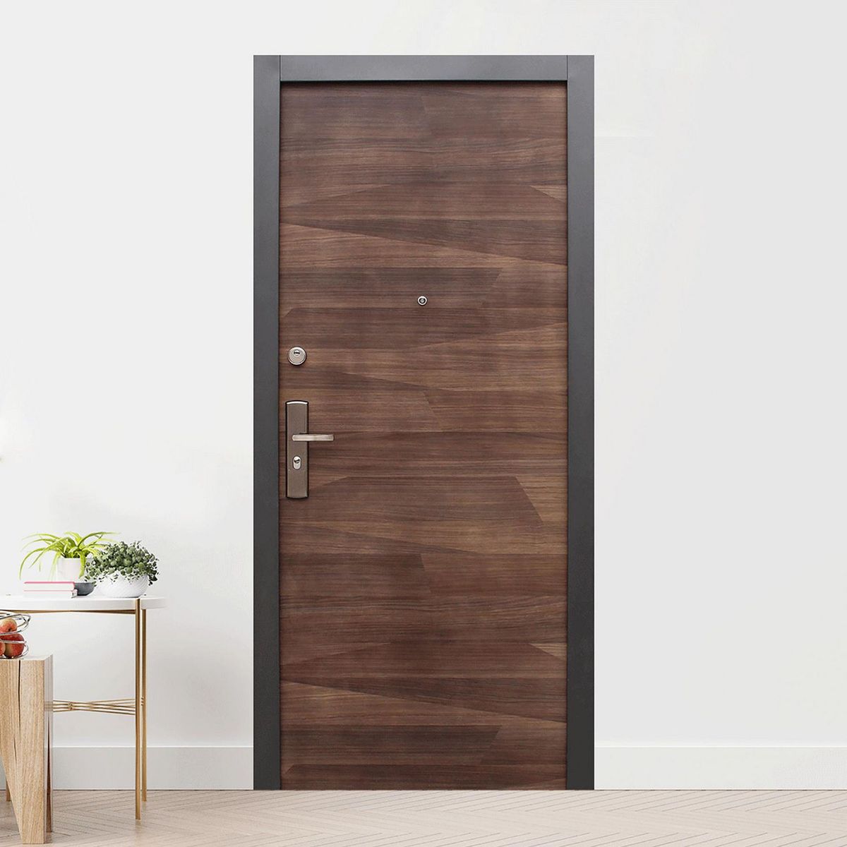 XE - Puerta Seguridad Gales Súper Nogal Derecha 95 x 215 cm