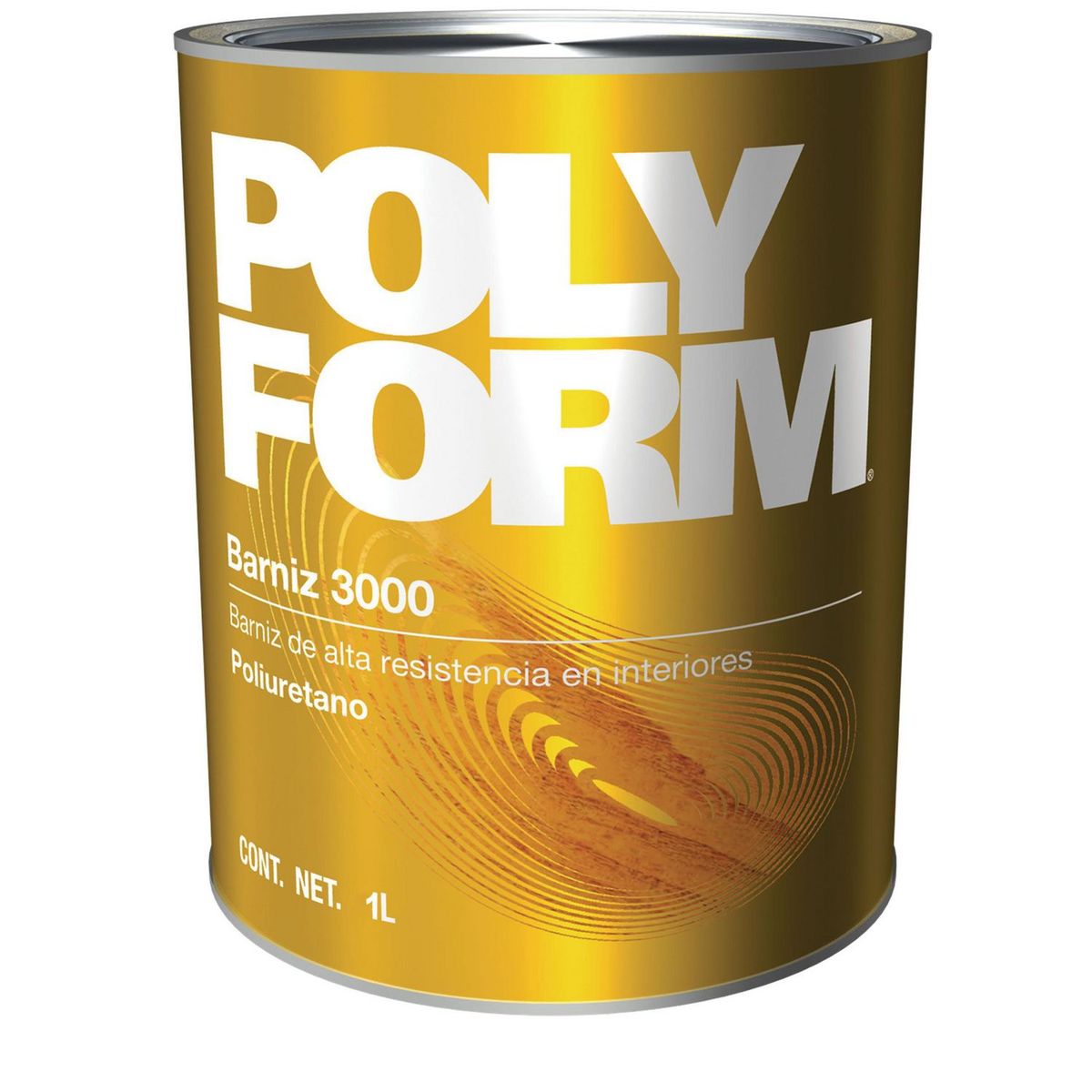 Polyform - Barniz de Poliuretano para pisos o muebles de Madera Brillante 1 Lt