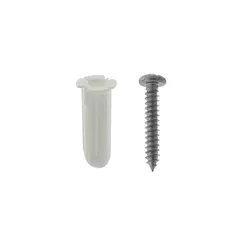 Juego de 20 Taquetes Blancos y 20 Tornillos