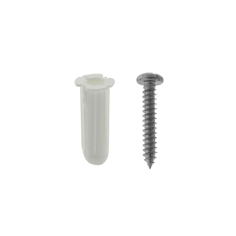 Thorsmex - Juego de 20 Taquetes Blancos  y 20 Tornillos