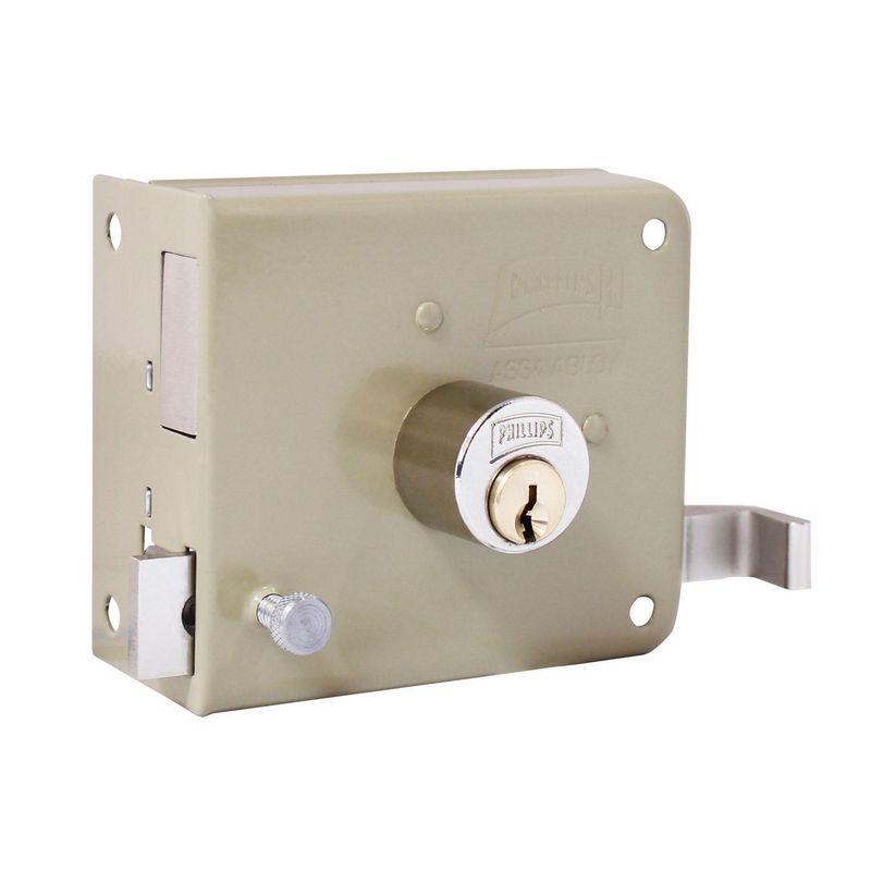 Philips - Cerradura Sobreponer 715 Izquierda Beige