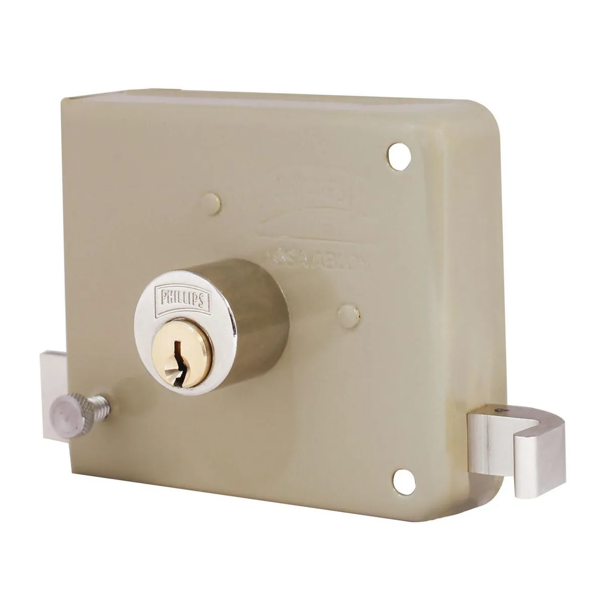 Philips - Cerradura Sobreponer 715 Izquierda Beige