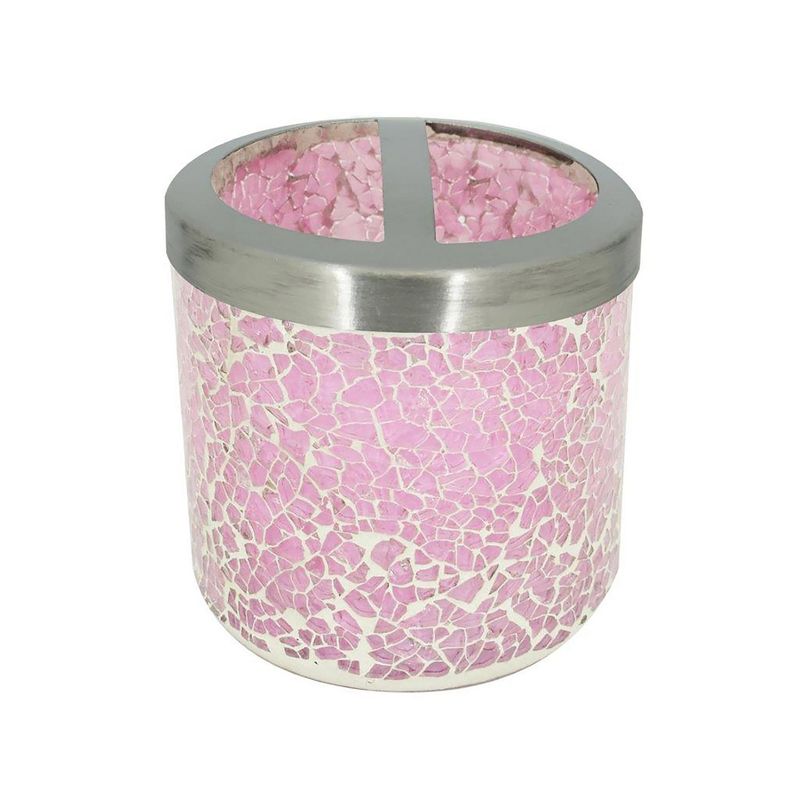 Bath Styles - Porta Cepillos Vidrio Rosa