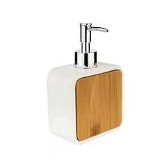 Dispensador de Jabón Blanco Bambú