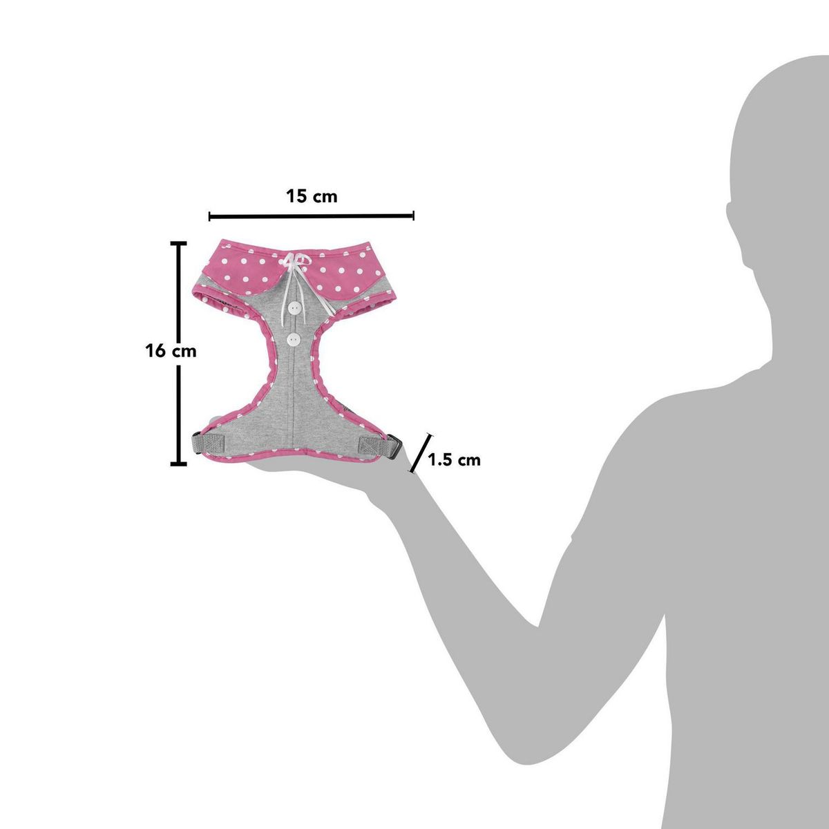 Fancy Pets - Arnés Modelaje Rosa Extra Chica