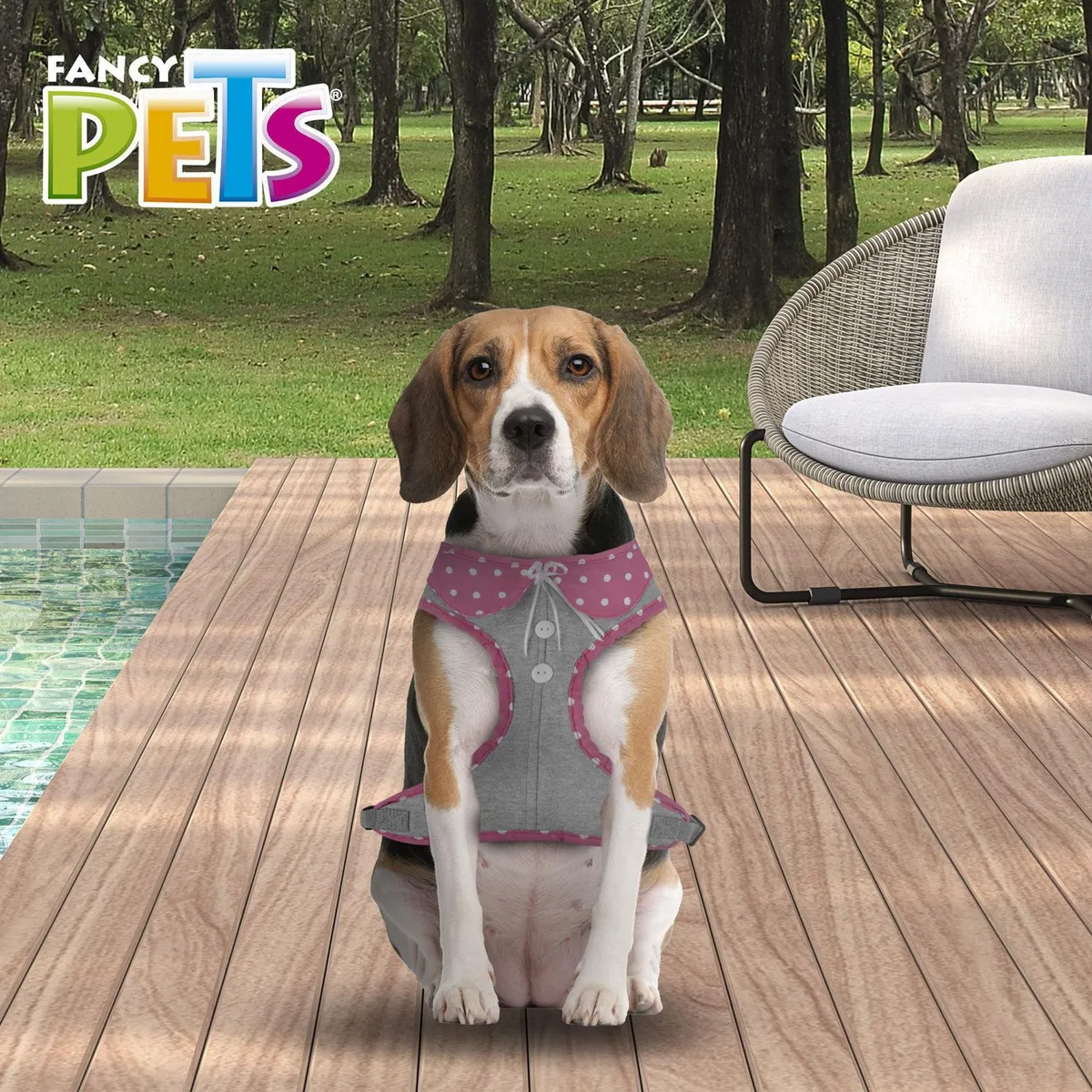 Fancy Pets - Arnés Modelaje Rosa Mediana