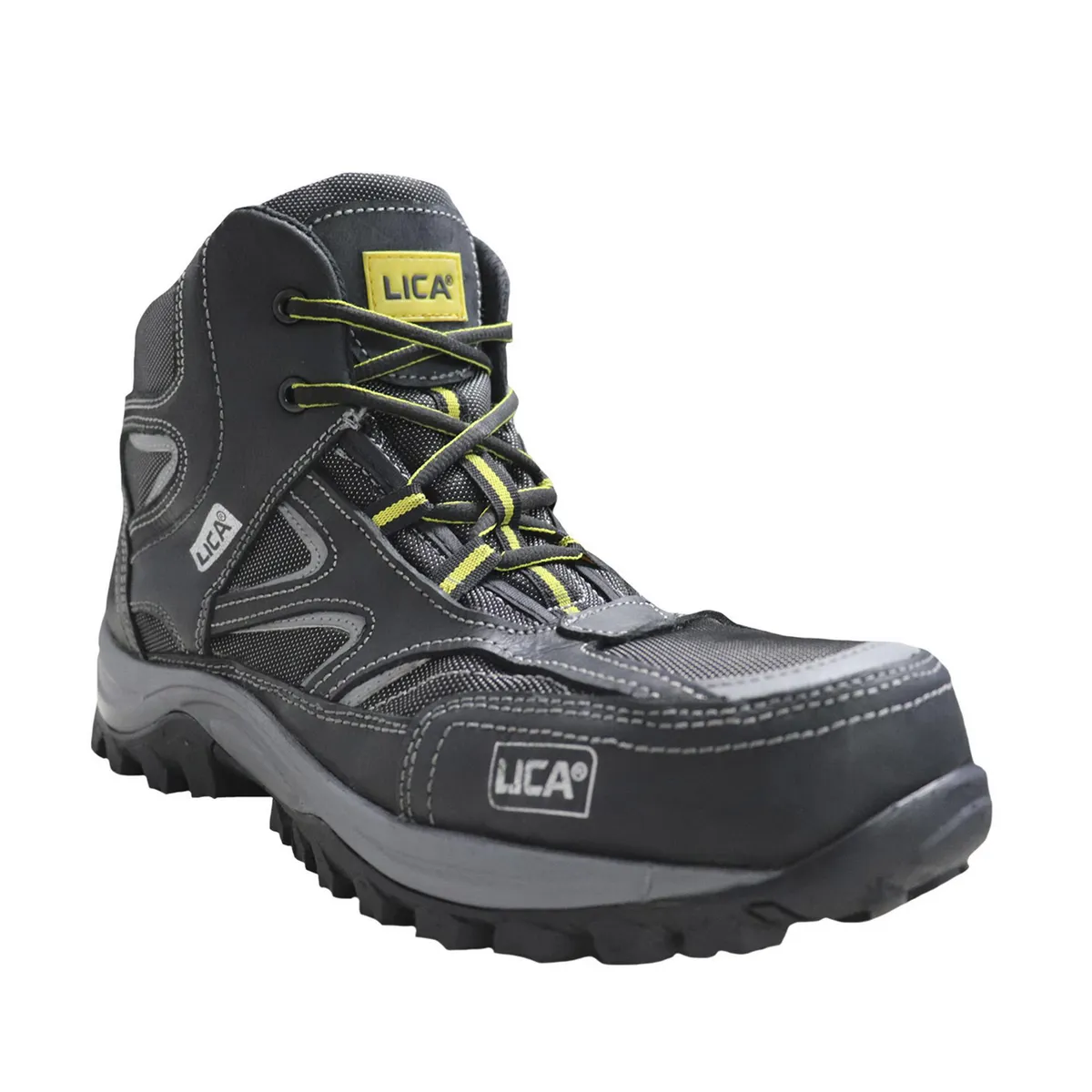 Bota Neg/Gr 65% Piel Nobuck + 35% Tela Gris + 1% Cinta Reflejante T 26, marca Lica - Foto Principal
