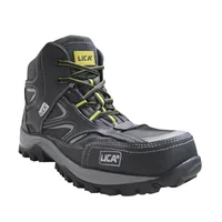 Bota Neg/Gr 65% Piel Nobuck + 35% Tela Gris + 1% Cinta Reflejante T 28