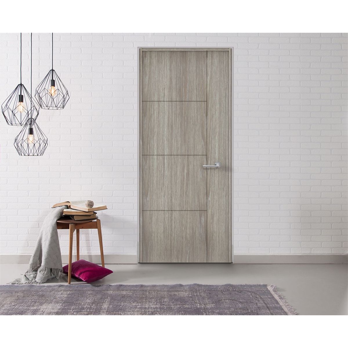 Holztek - Puerta Tambor PVC White Ash 90 x 213 cm