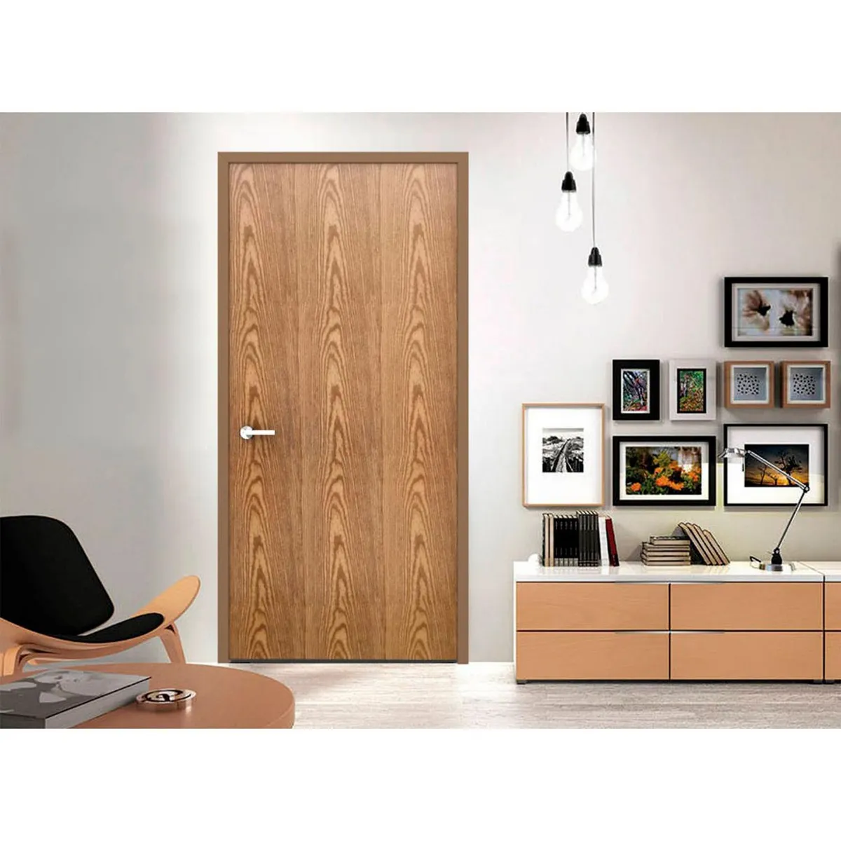 Multimarca - Puerta Tambor HDF Verona Parota 70 x 213 cm