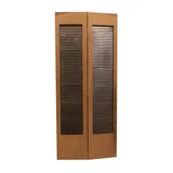 Puerta Plegable HDF para Closet Nogal Canadiense de 45 x 213 cm Café