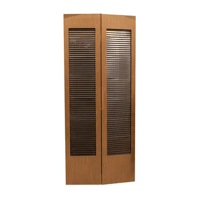 Puerta Plegable HDF para Closet Nogal Canadiense de 45 x 213 cm Caf
