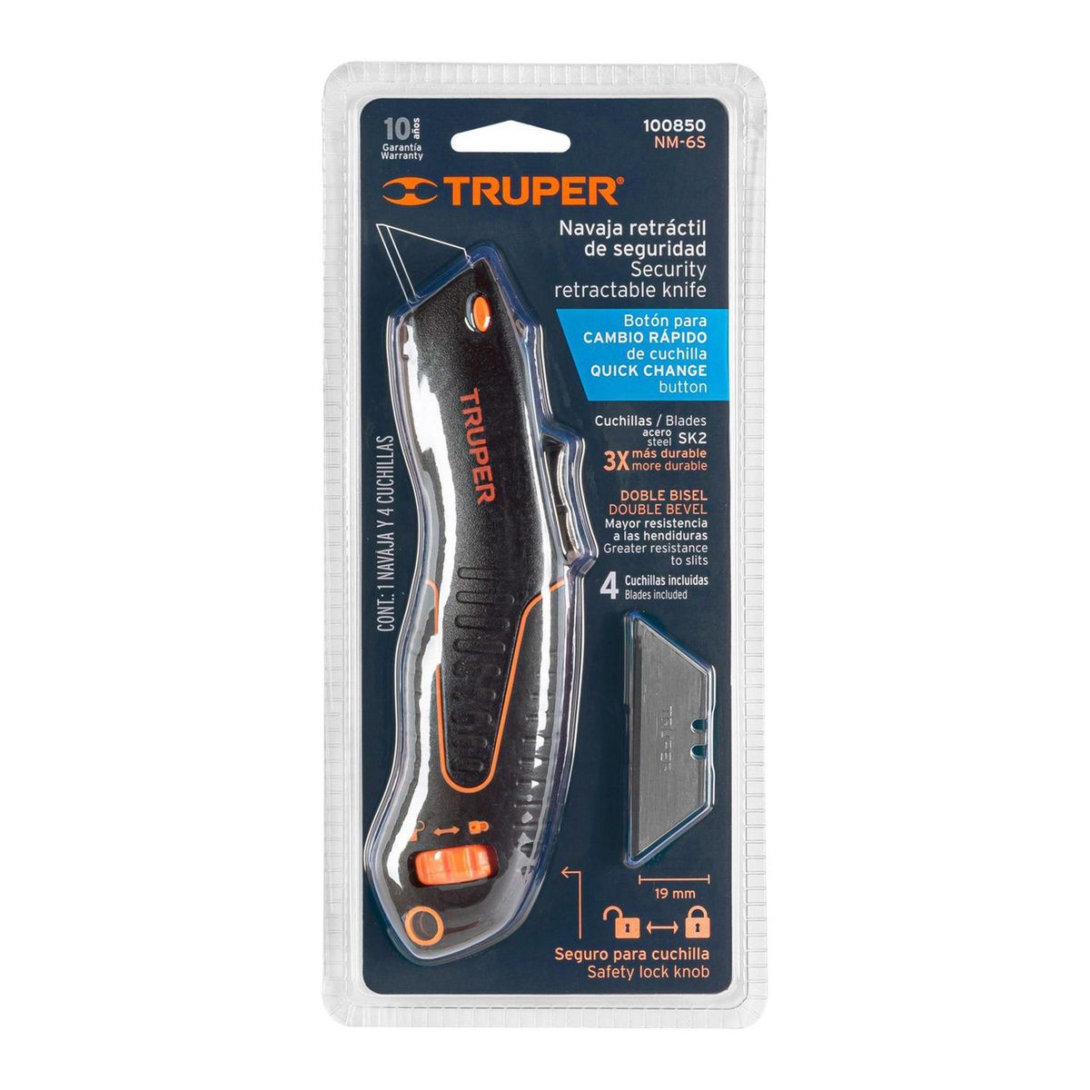 Cutter Retráctil de Seguridad de 6", marca Truper - Foto 2