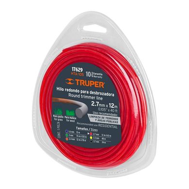 Hilo Redondo para Desbrozadora 12 m, 2.7 mm