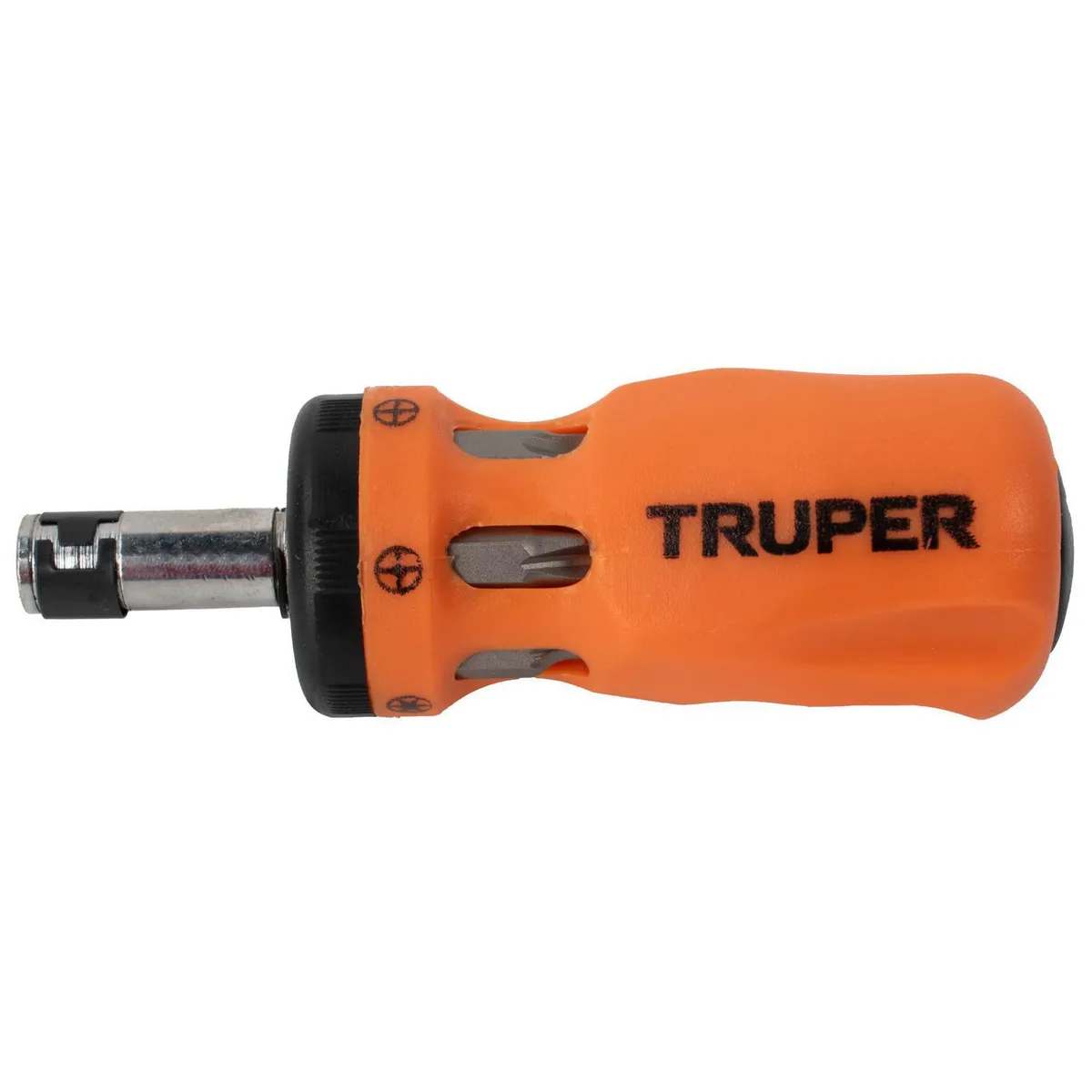 Truper - Desarmador Tipo Trompo con Matraca 6 Puntas Dobles