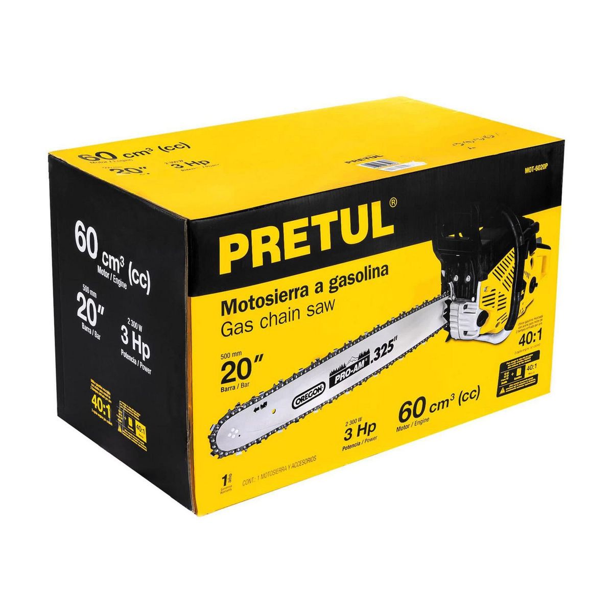 Pretul - Motosierra Gasolina Motor 60 cc 20"