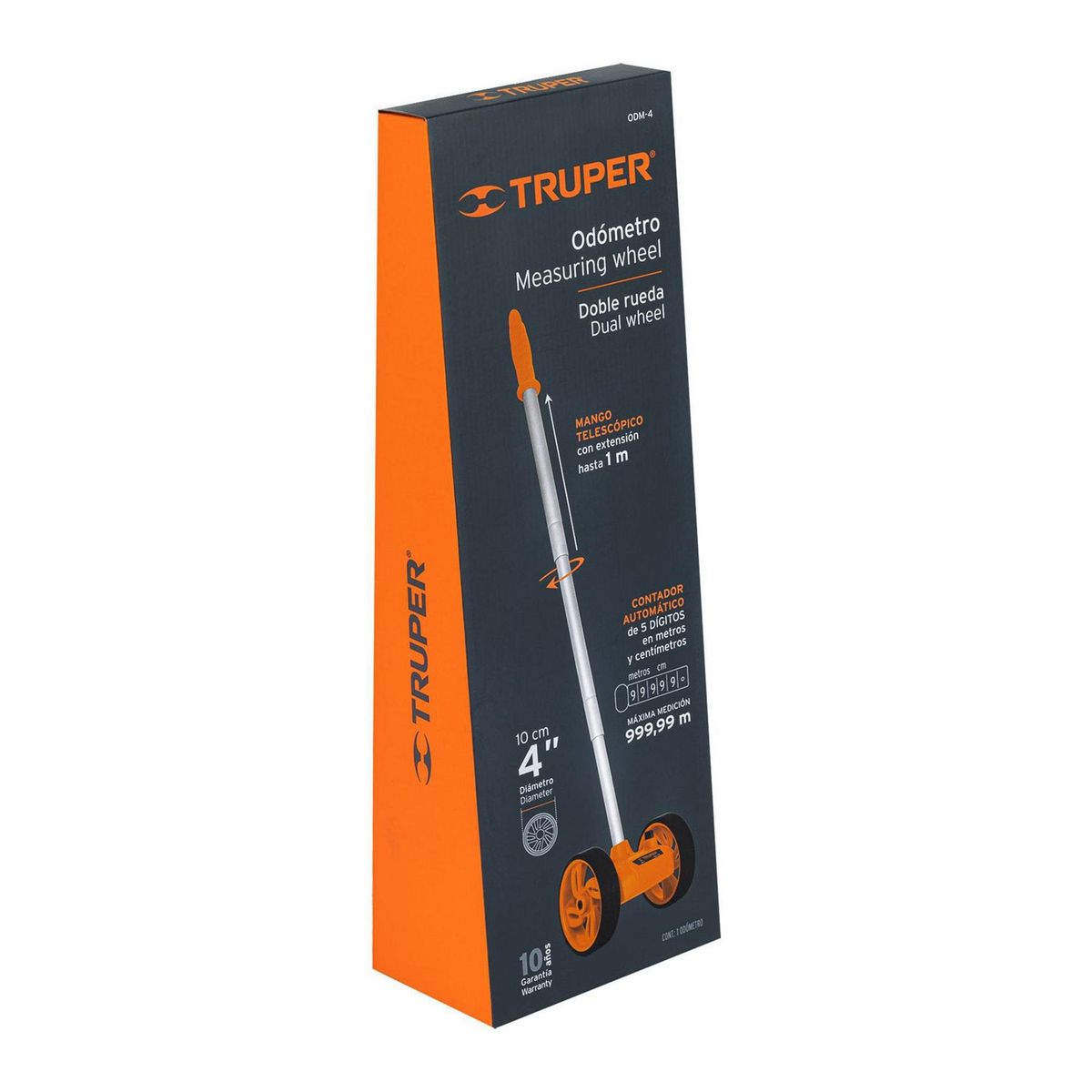 Truper - Odómetro con Rueda Doble de 4"