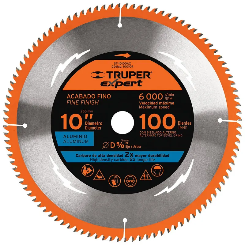 Truper - Disco Sierra para Aluminio 10" 100D Centro 5/8" Truper Expert