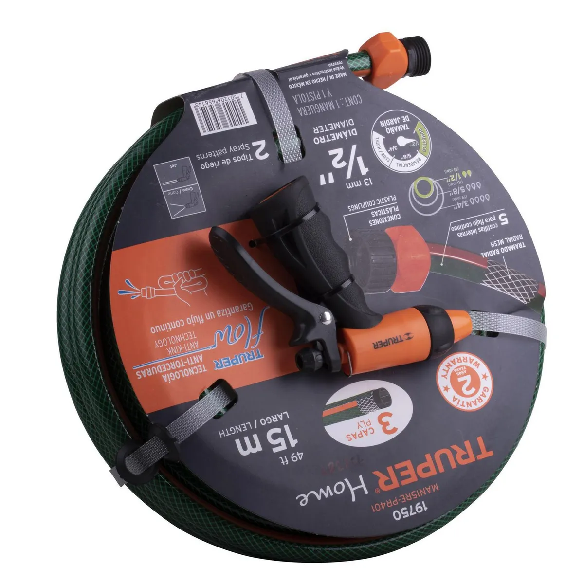 Truper - Combo Manguera 15 m y Pistola