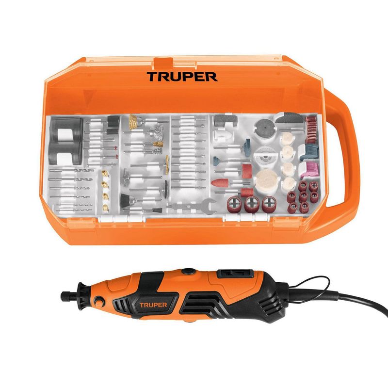 Truper - Herramienta Rotativa Profesional 150W con 200 Accesorios Truper
