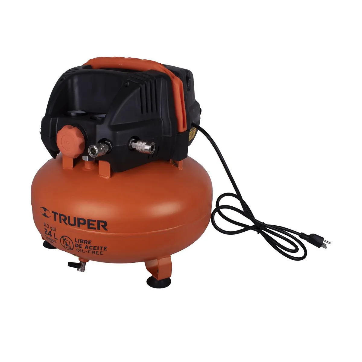 Truper - Kit Compresor Libre de Aceite 24 Litros + Pistola Pipi-420 y Manguera