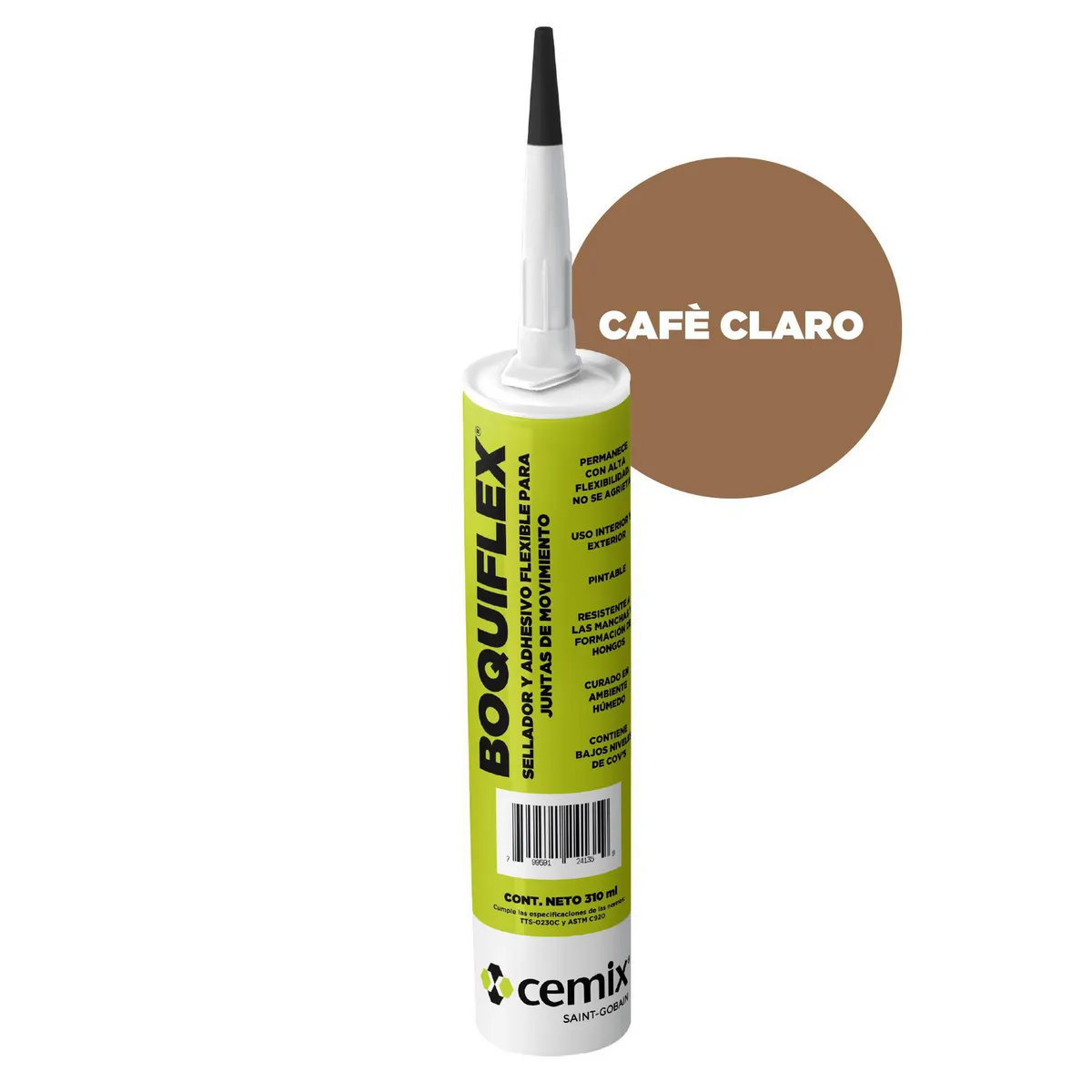 Boquiflex café claro 310ml, marca Cemix - Foto Principal
