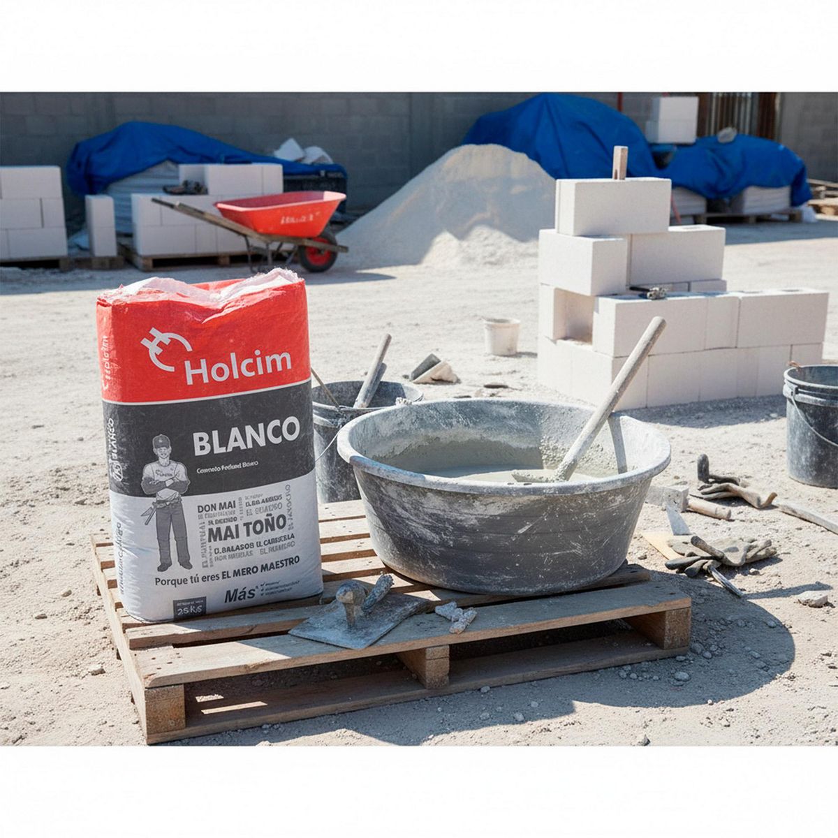 Cemento Blanco Holcim 25 kg, marca Holcim Apasco - Foto 2