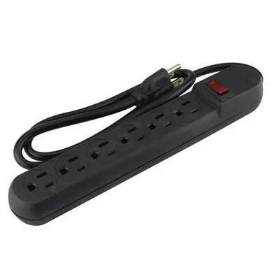 Supresor Sanelec 110J 6 Entradas Negro