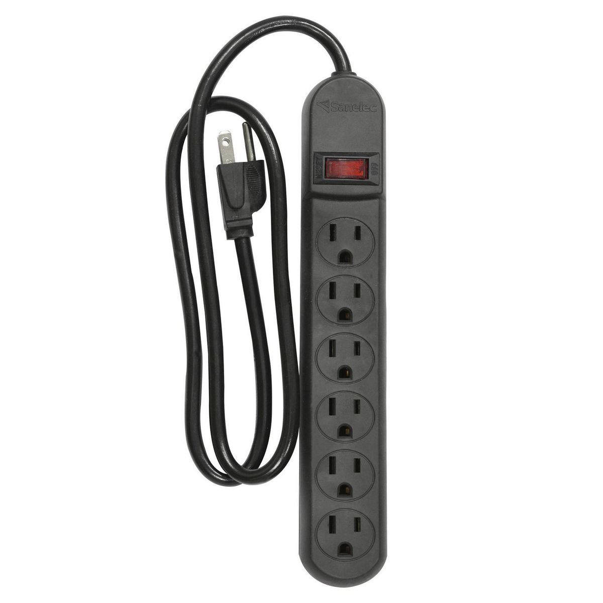 Sanelec - Supresor Sanelec 110J 6 Entradas Negro