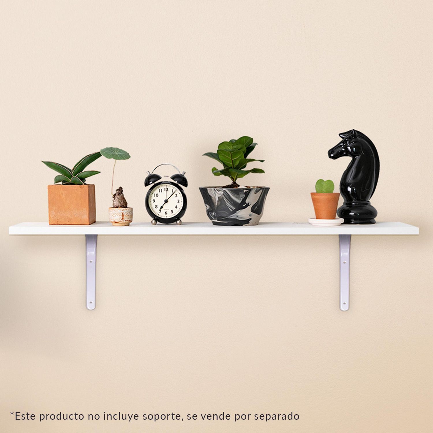 Estante Flotante De MDF Blanco De 80 Cm – Con Borde Elevado Anticaídas, Fácil Instalación, Carga Máxima 3-5 Kg