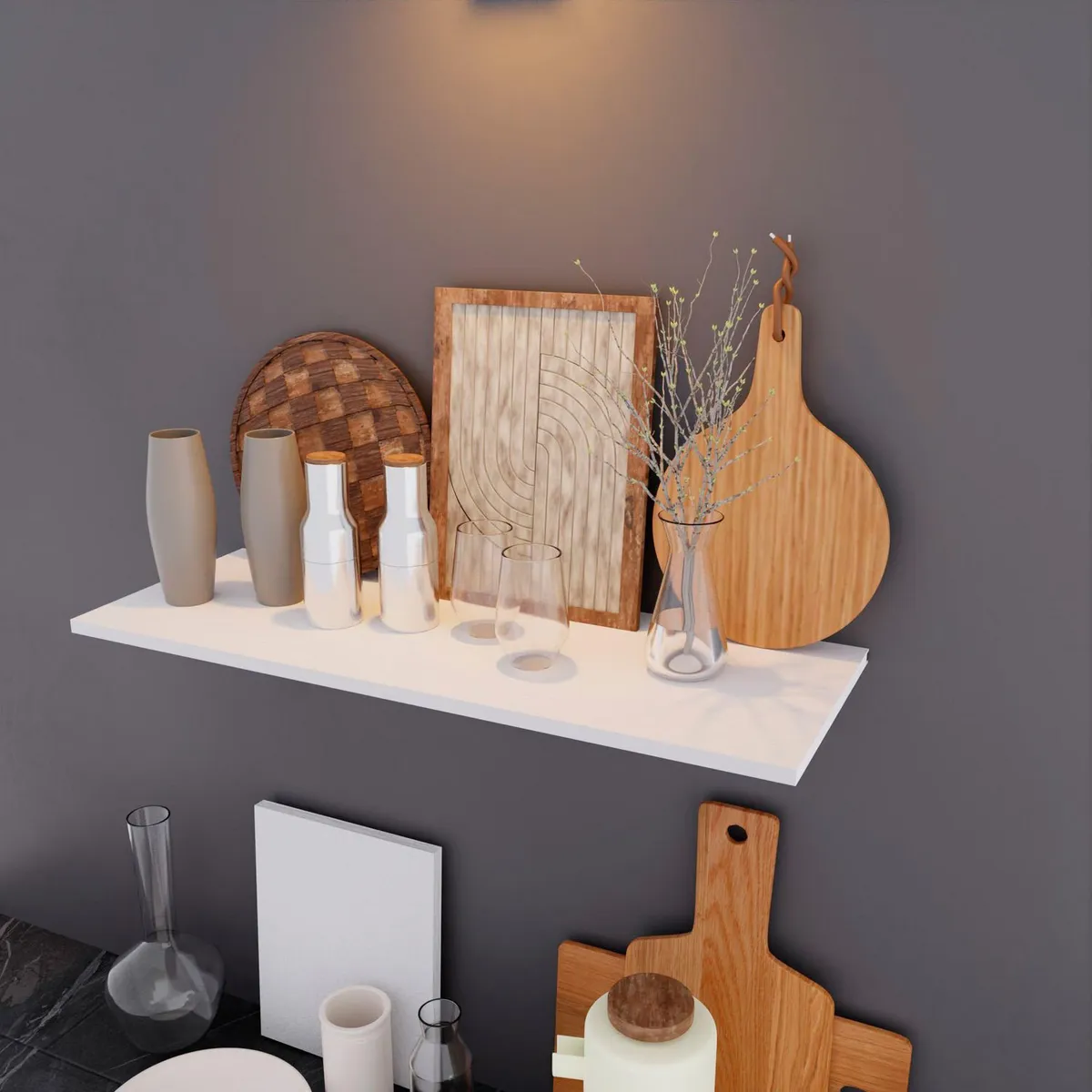 Repisa 80 cm blanco, marca Maderkit - Foto 2