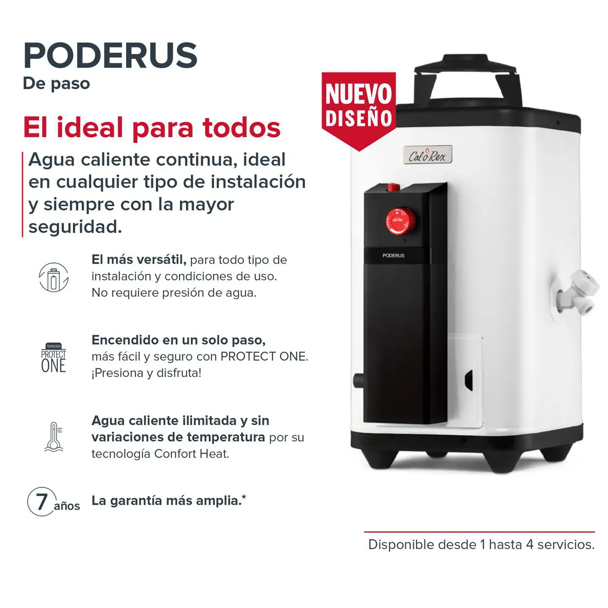 Calorex - Calentador Calorex De Paso Poderus 6 L Gas LP