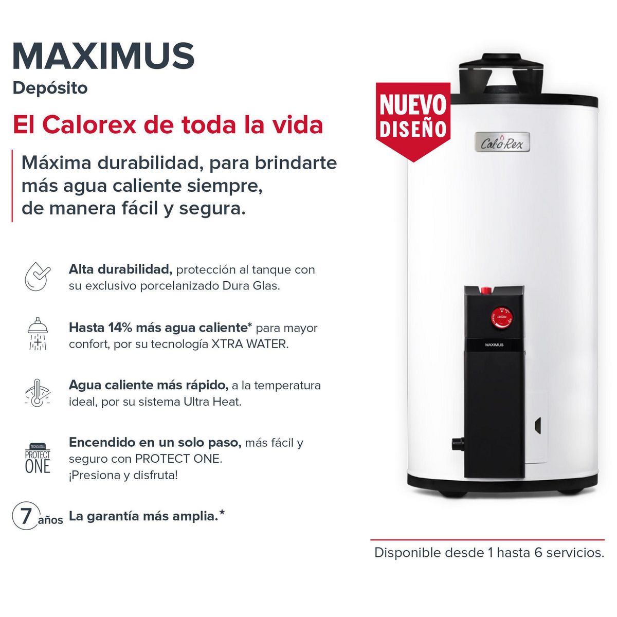 Calorex - Calentador Calorex Depósito Maximus 30 L Gas Natural