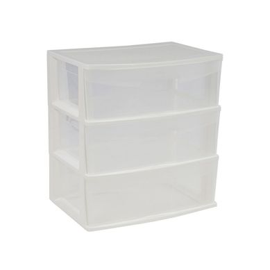 Cajonera grande 3 niveles color blanco