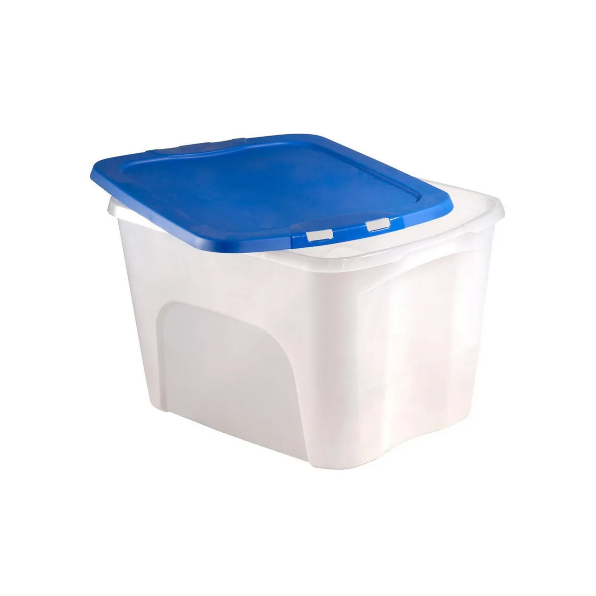 Italhome - Caja box transparente con tapa Azul de 87 litros
