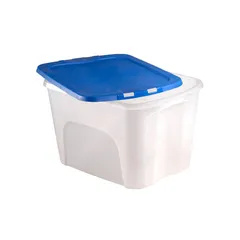 Caja box transparente con tapa Azul de 87 litros