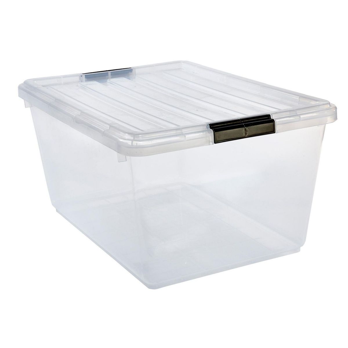 Italhome - Caja con broches transparente 42 litros