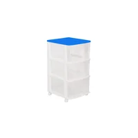 Cajonera con ruedas de 3 niveles color blanco