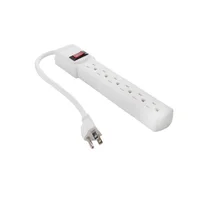 Multicontacto Blanco 6 Entradas Basico con Luz Indicadora
