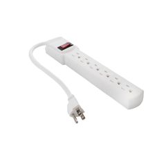 Multicontacto Blanco 6 Entradas Basico con Luz Indicadora