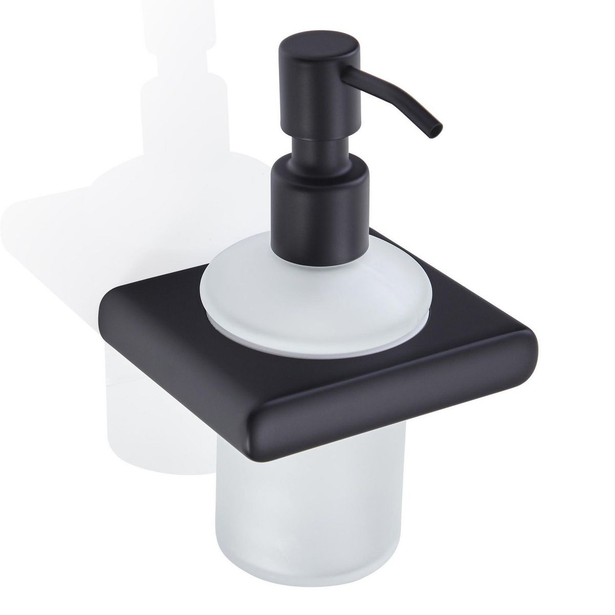 Corona - Dispensador de jabón LIQUID acabado negro mate