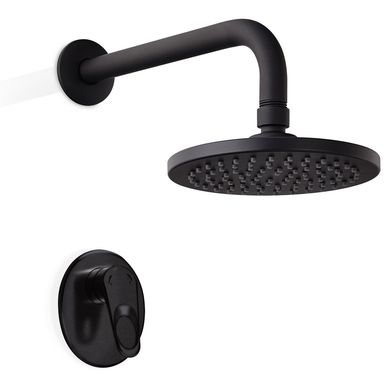 Regadera con monomando Koral Negro Mate