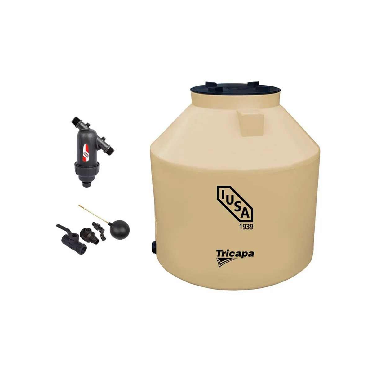 Iusa - Tinaco Tricapa Beige 750 L con Accesorios Y Filtro IUSA