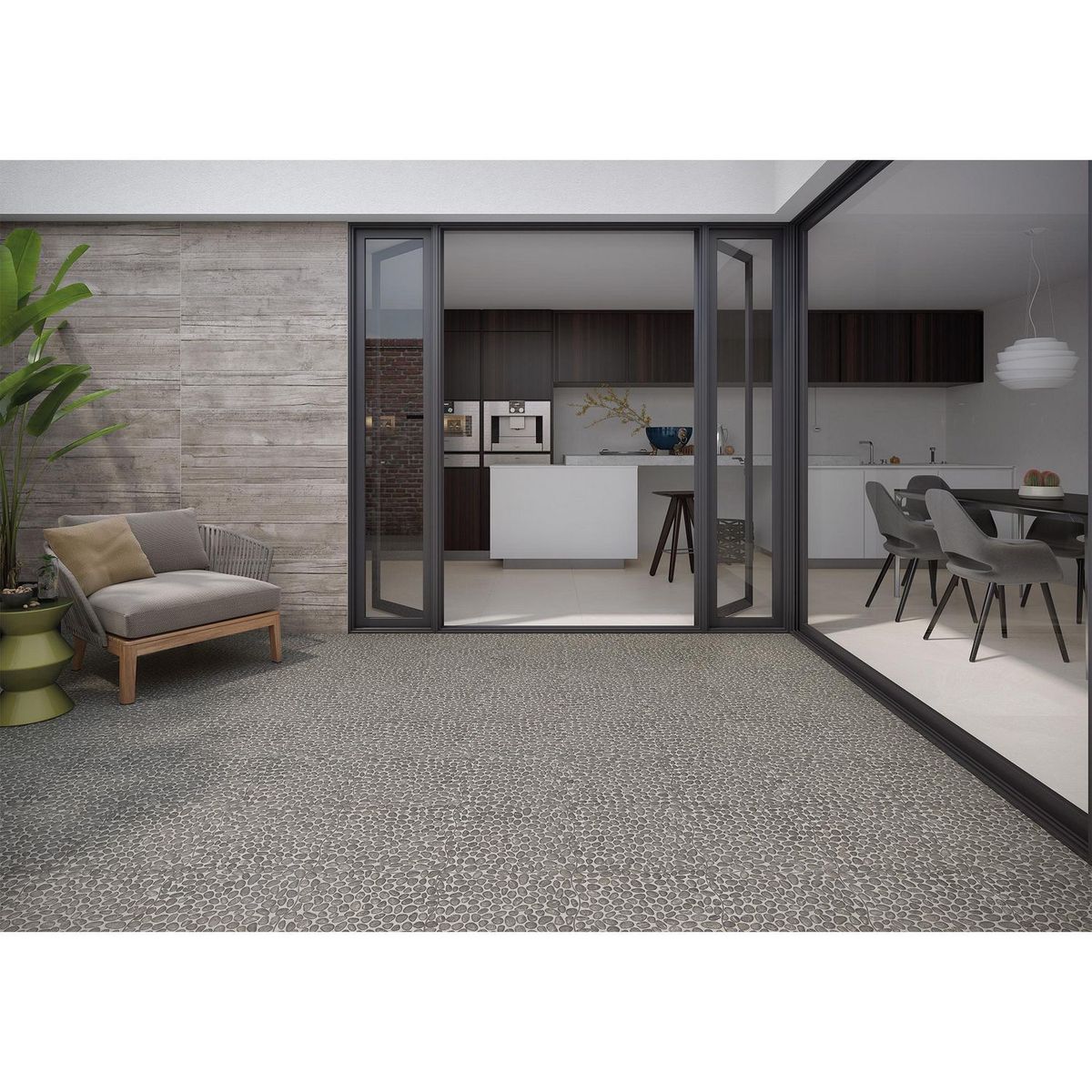 Piso 44X44 Stones Fd Multicolor 1.92, marca Porcelanite - Foto 2
