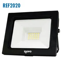 Reflector Led Negro Luz Cálida 20W